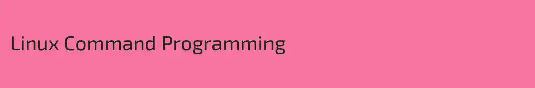 Linux Command Programming